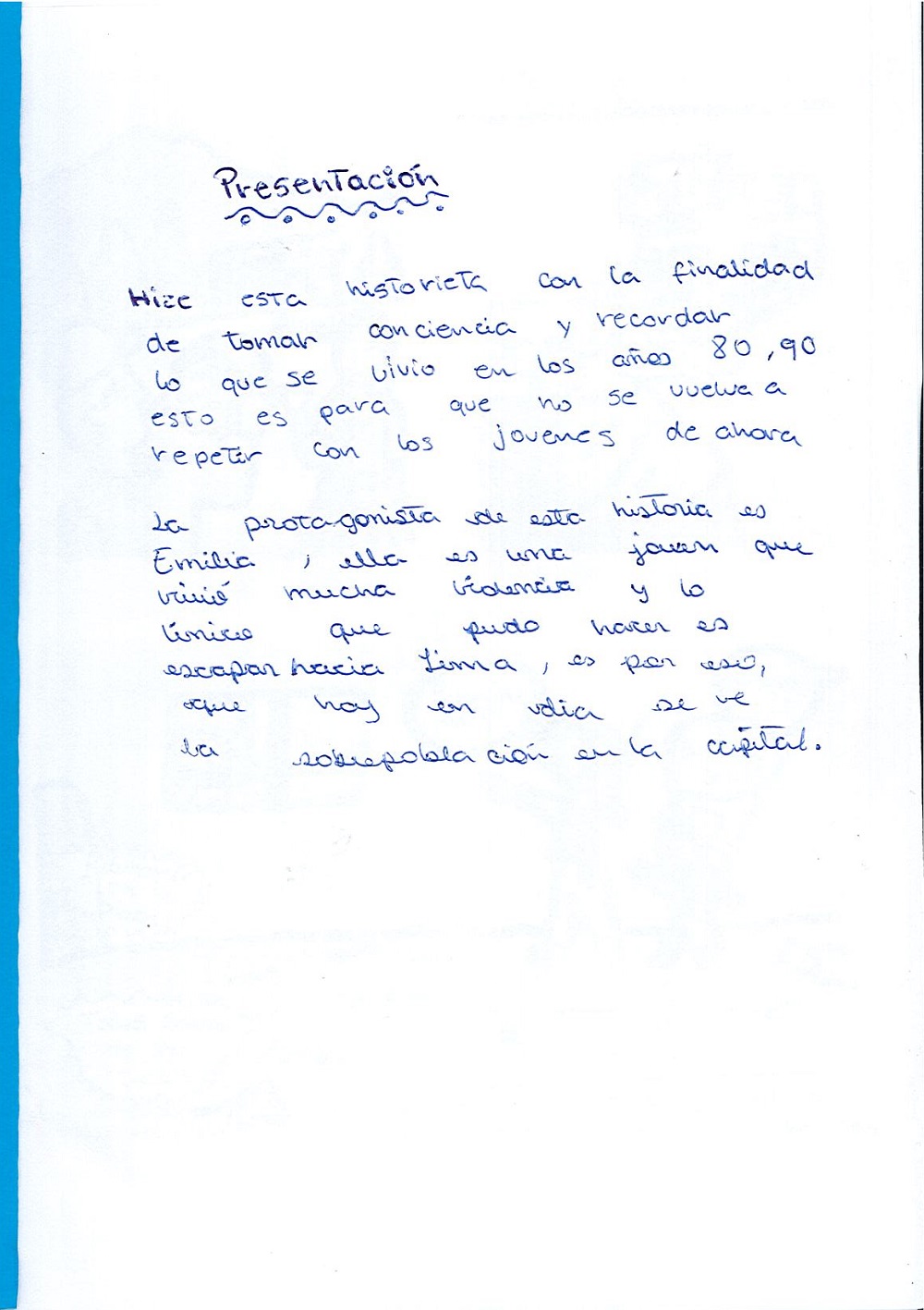 Emilia, víctima del terrorismo