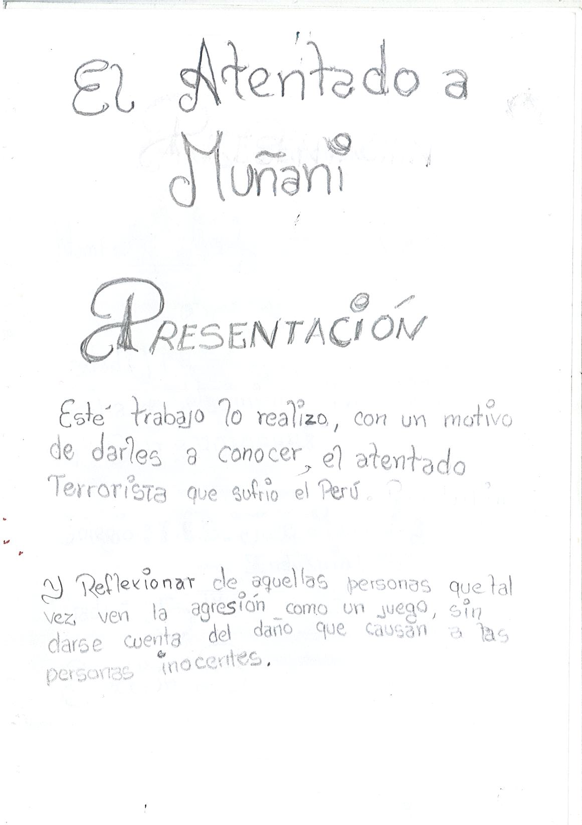 El atentado a muñani