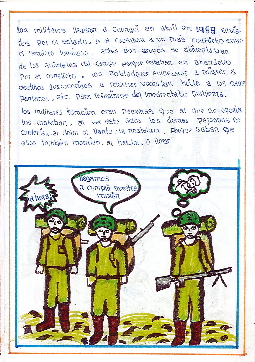 La violencia política del década 80