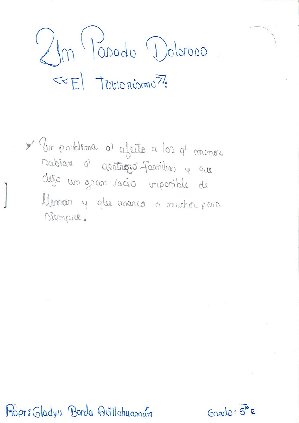Un pasado doloroso "el terrorismo"