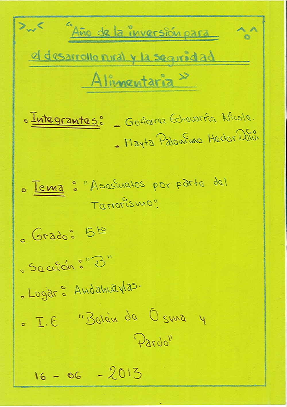 Asesinatos por parte del terrorismo