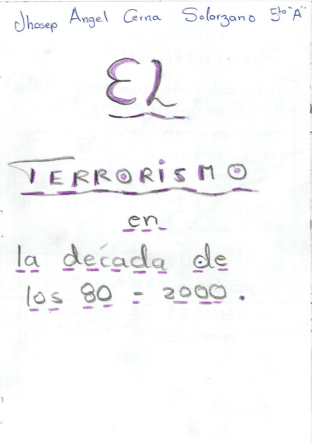 El terrorismo en la década de los 80-2000