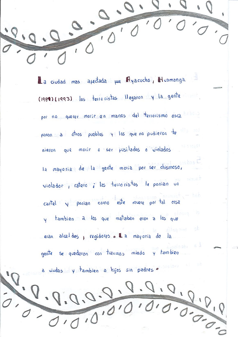 La crisis de violencia en el Perú (terrorismo, Sendero Luminoso, Moviimiento Revolucionario Túpac Amaru-MRTA)