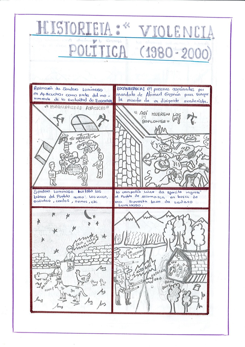 Historieta: violencia política (1980-2000)