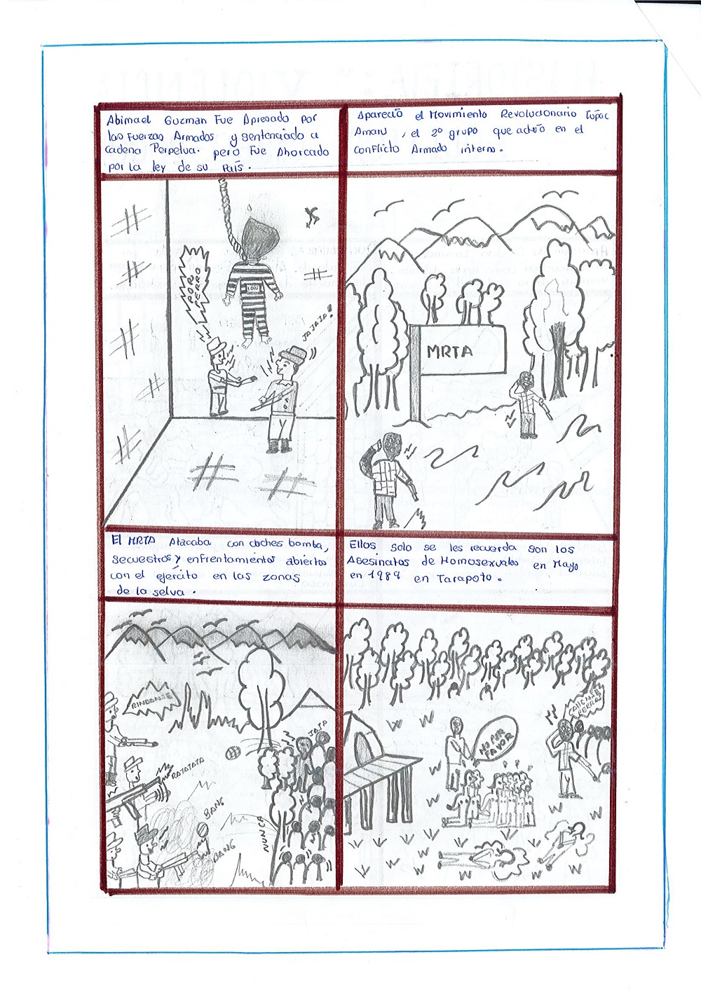 Historieta: violencia política (1980-2000)