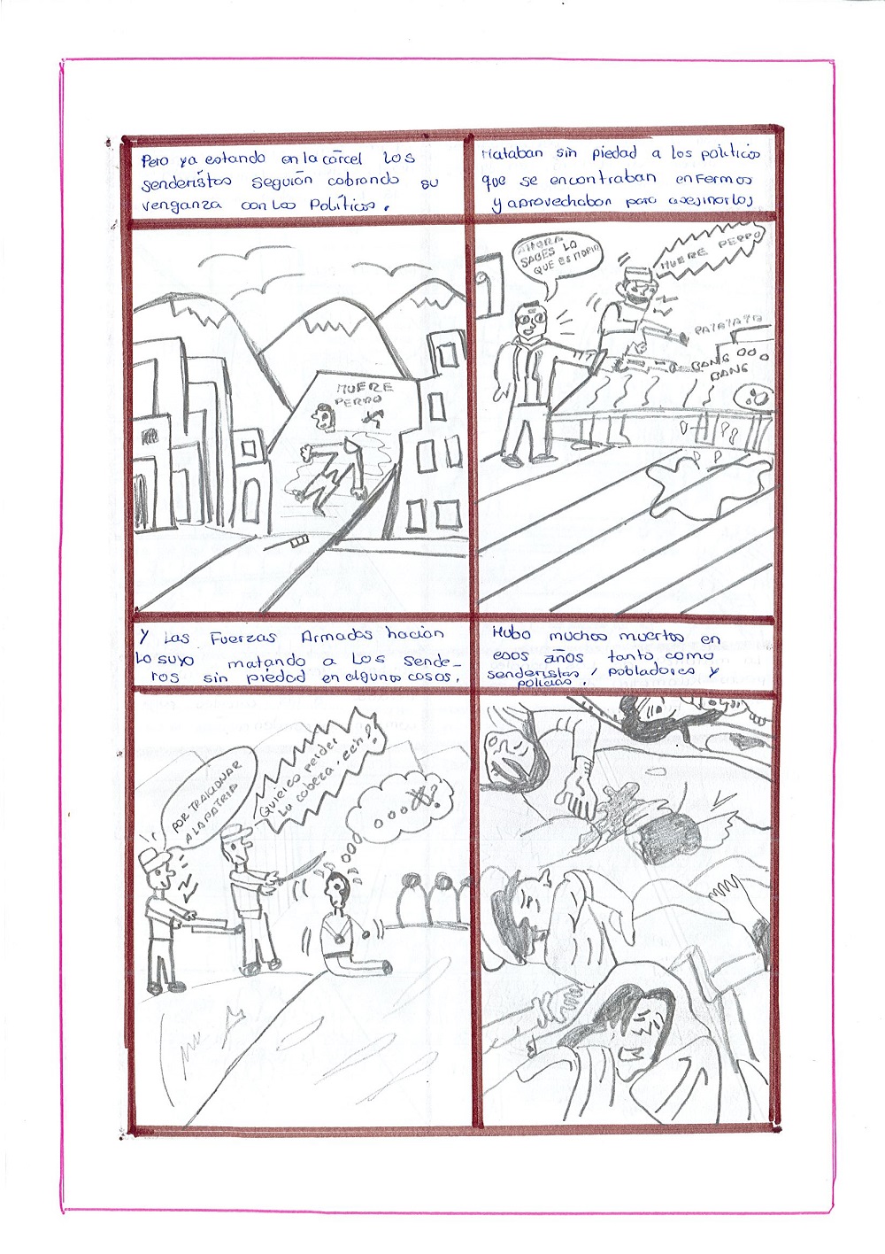 Historieta: violencia política (1980-2000)
