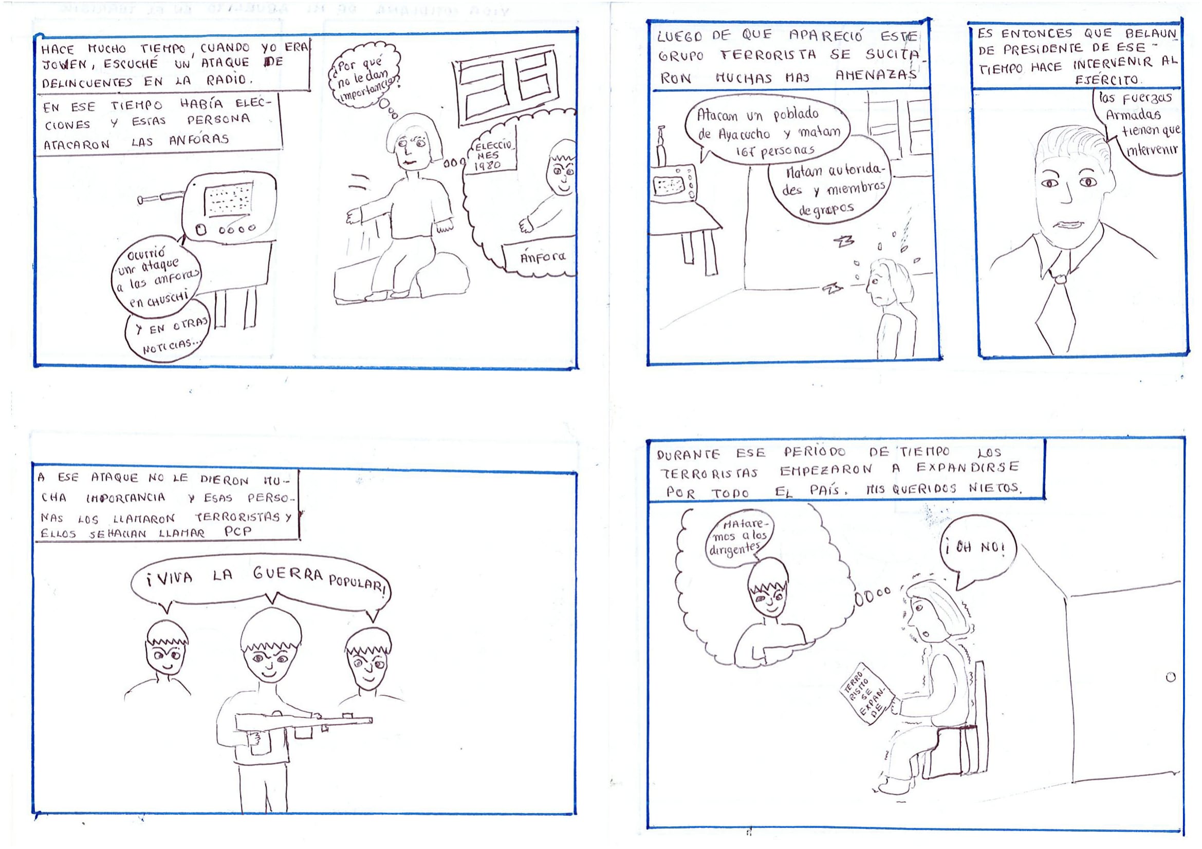 Vida cotidiana de mi abuelito en el terrorismo