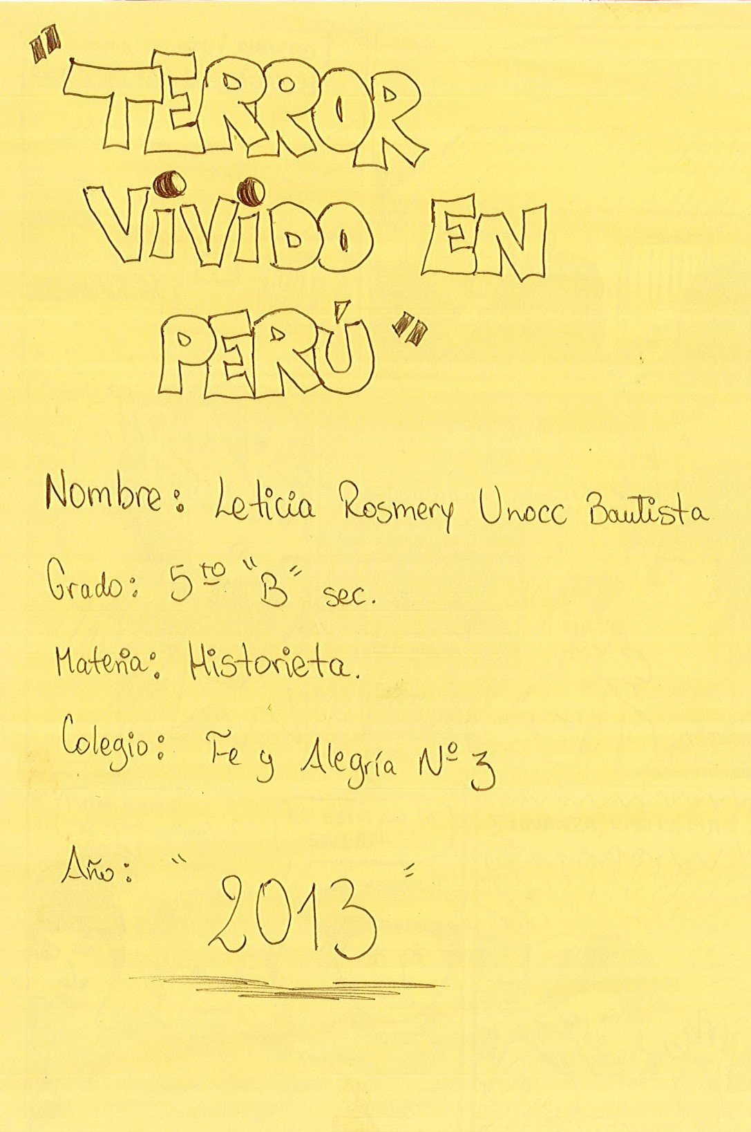 Terror vivido en Perú
