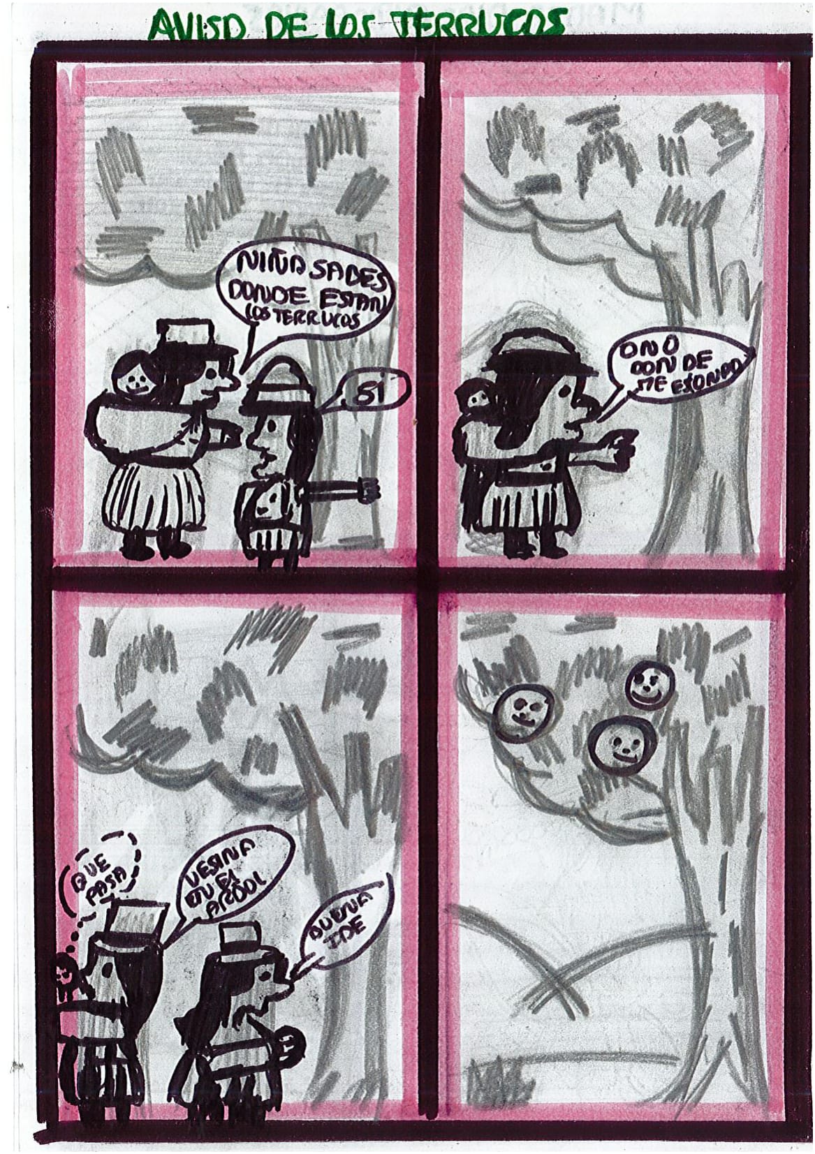 Terrucos frente a los pobladores