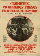 Cromotex: 26 obreros presos en huelga de hambre