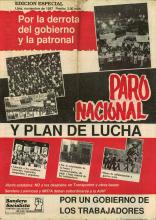 Paro Nacional y plan de lucha