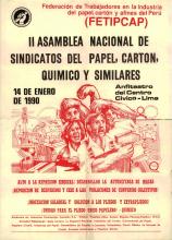 Segunda Asamblea Nacional de Sindicatos de papel, cartón, químico y similares