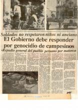 El Gobierno debe responder por genocidio de campesinos