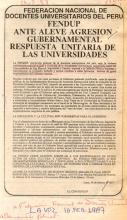 Ante aleve agresión gubernamental respuesta unitaria de las universidades