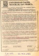 Condenamos la violenta intervención del gobierno aprista en nuestra casa de estudios