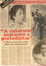 “A culatazos mataron a periodistas” 