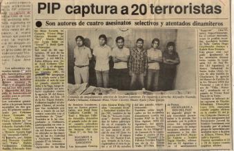 PIP captura a 20 terroristas