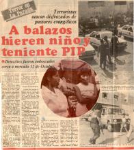 A balazos hieren niño y teniente PIP