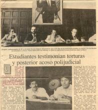 Estudiantes testimonian torturas y posterior acoso polijudicial 