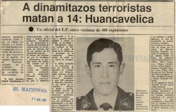 A dinamitazos terroristas matan a 14: Huancavelica 