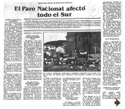 El Paro Nacional afectó todo el sur