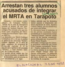 Capturan a 3 del MRTA en Tarapoto