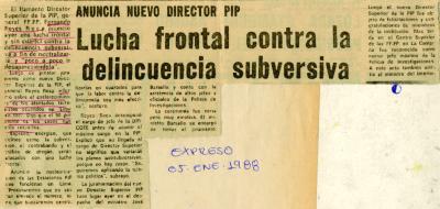 Lucha frontal contra la delincuencia subversiva