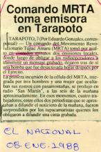Comando MRTA toma emisora en Tarapoto