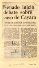 Senado inició debate sobre caso de Cayara