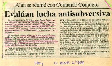 Evalúan lucha antisubversiva