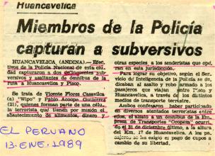 Miembros de la Policía capturan a subversivos