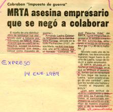 MRTA asesina empresario que se negó a colaborar