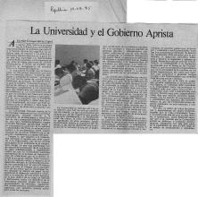 La universidad y el Gobierno Aprista