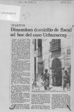 Dinamitan domicilio de fiscal ad hoc del caso Uchuraccay