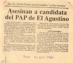 Asesinan a candidata del PAP