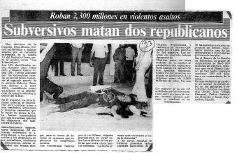 Subversivos matan a dos republicanos