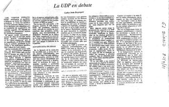 La UDP en debate