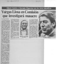 Vargas Llosa en Comisión que investigará masacre