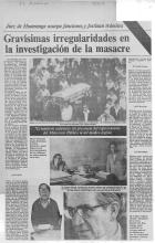 Gravísimas irregularidades en la investigación de la masacre