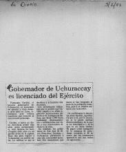 Gobernador de Uchuraccay es licenciado del Ejército