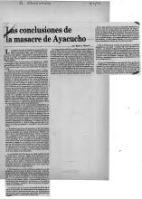 Las conclusiones de la masacre de Ayacucho