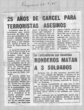 25 años de cárcel para terroristas asesinos