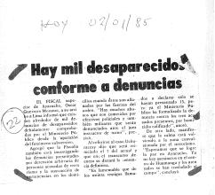 Hay miles desaparecidos conforme a denuncias 