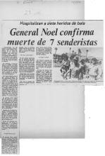 General Noel confirma muerte de 7 senderistas