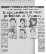 Brutal asesinato de nueve periodistas en Ayacucho 