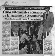 Cinco subtenientes acusados de la masacre de Accomarca