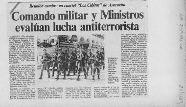 Comando militar y Ministros evalúan lucha antiterrorista