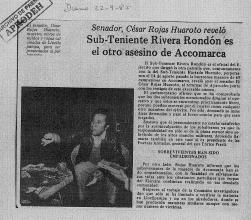 Sub-Teniente Rivera Rondón es el otro asesino de Accomarca