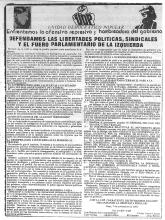 Enfentemos la ofensiva represiva y hambreadora del gobierno: Defendamos las libertades políticas, sindicales y el fuero parlamentario de la izquierda