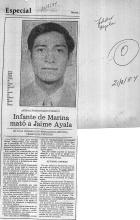 Infante de Marina mató a Jaime Ayala
